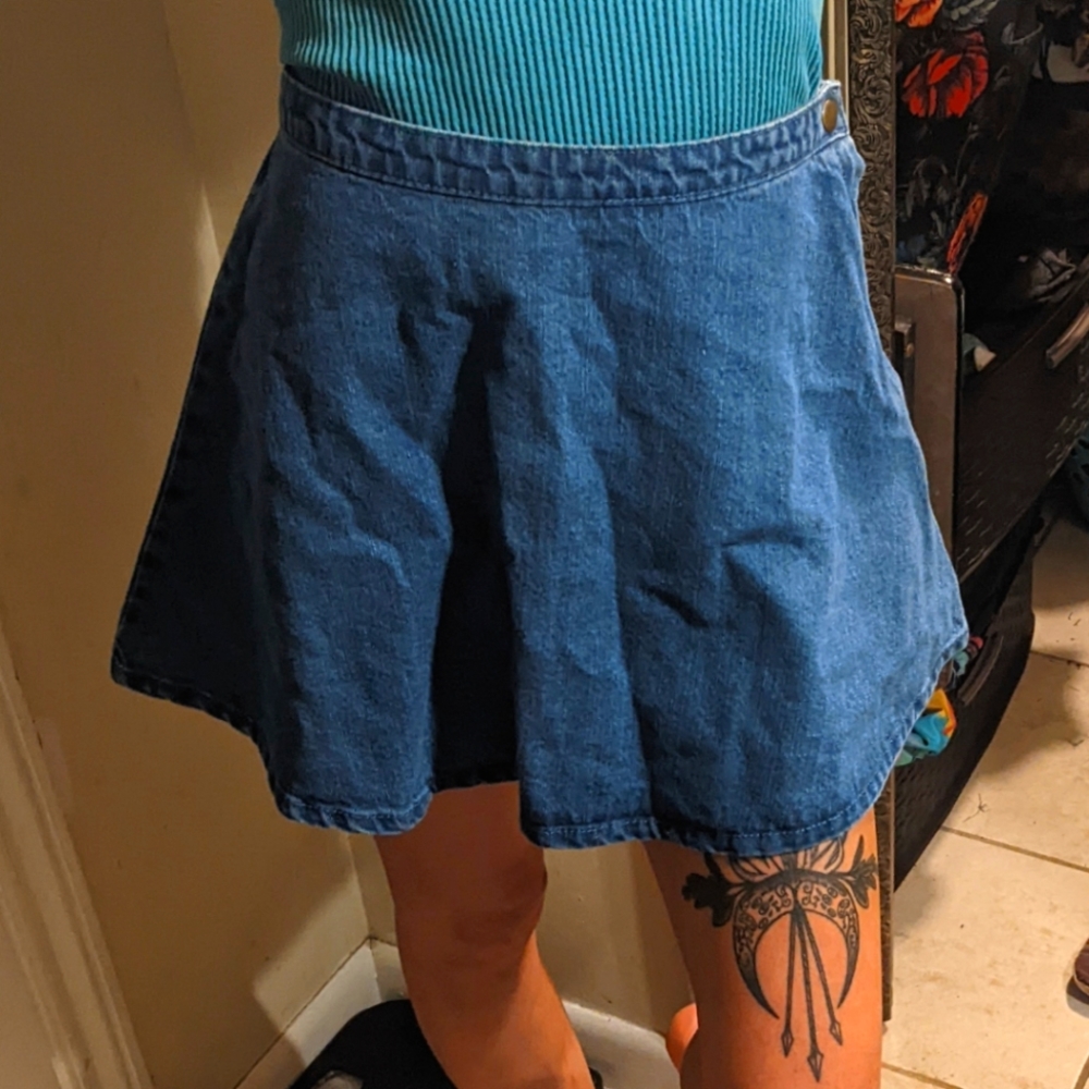 Forever 21 denim A-line skirt